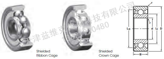 NHBB SSRI-5ZZ 深溝球軸承圖紙