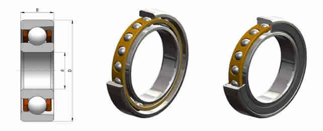 德國HQW角接觸球軸承C1814H圖紙